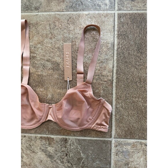 Skims No Show Unlined Demi Bra Ochre Size 32B - Picture 6 of 10